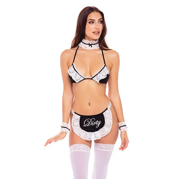 Rene Rofe 6pc At Your Service Maid Black O/S - Costumes
