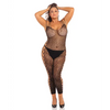 Rene Rofe Animal Crotchless Bodystocking Black 3X/4X - Lingerie - Packaged