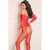 Rene Rofe Make You Melt Bodystocking Red O/S - Lingerie - Packaged