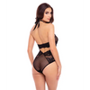 Rene Rofe Midnight Halter Teddy Black S/M - Lingerie - Packaged