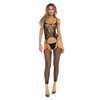 Rene Rofe On All Night Bodystocking w/G-String Black O/S - Lingerie - Packaged