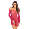 Rene Rofe Open Season Off Shoulder Dress Sangria Red M/L - Lingerie - Packaged