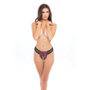 Rene Rofe Palette Cleanser Crotchless Thong Black M/L - Lingerie - Packaged