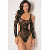 Rene Rofe Set the Mood Bodysuit Black O/S - Lingerie - Packaged
