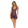 Rene Rofe Sneak Peak Chemise & G-String Purple M/L - Lingerie - Packaged