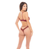 Rene Rofe Staying In Bra Top & Thong Burgundy M/L - Lingerie - Packaged
