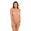 Rene Rofe Undone See Through Bodysuit Rose O/S - Lingerie - Packaged