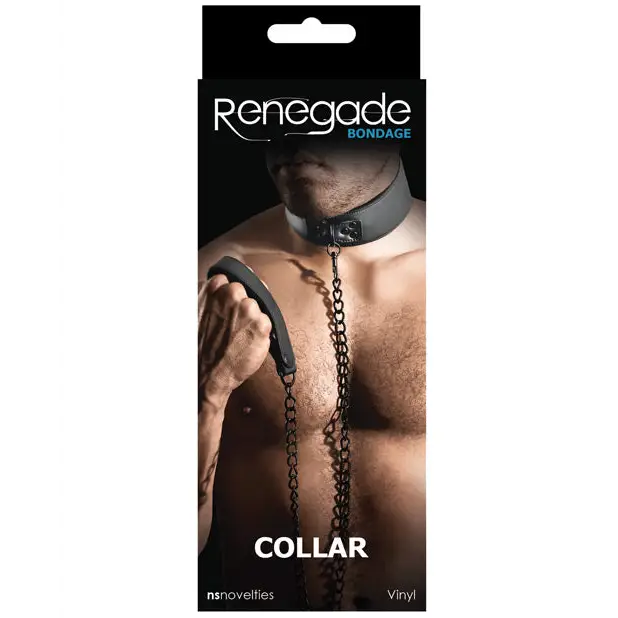 Renegade Bondage Collar - Black - Bondage Blindfolds & Restraints