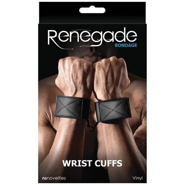 Renegade Bondage Wrist Cuffs - Black - Bondage Blindfolds & Restraints