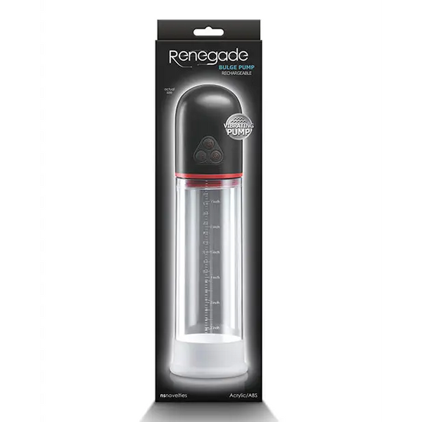 Renegade Bulge Vibrating Pump - Black - Penis Enhancement