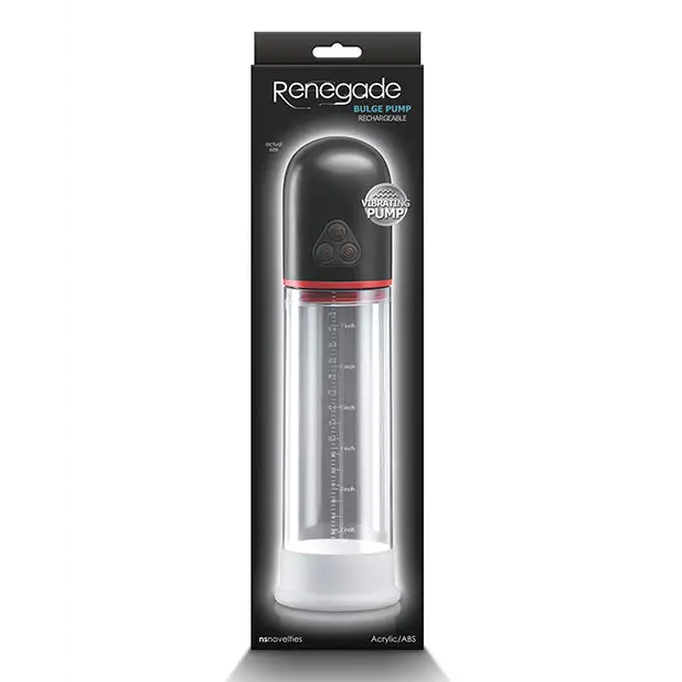 Renegade Bulge Vibrating Pump - Black - Penis Enhancement