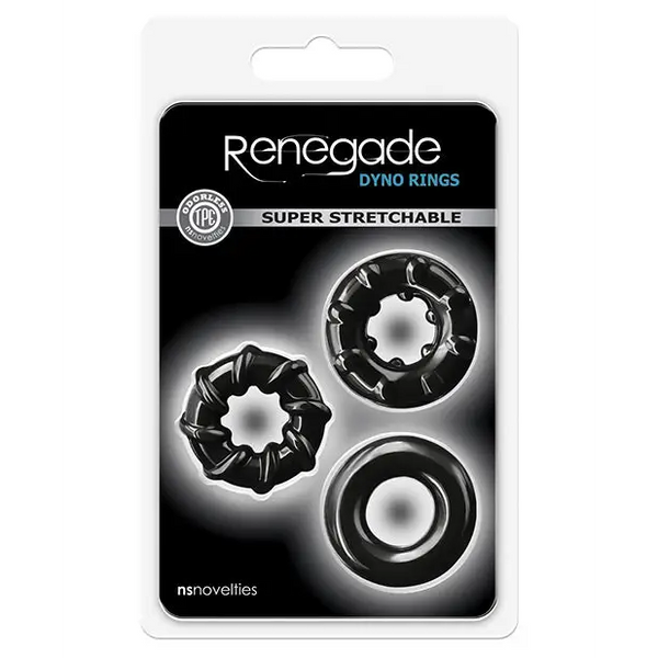 Renegade Dyno Rings - Black - Penis Enhancement