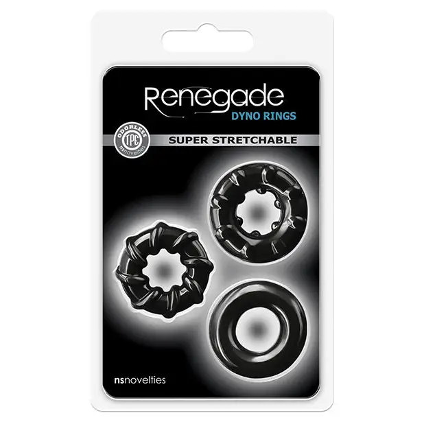 Renegade Dyno Rings - Black - Penis Enhancement