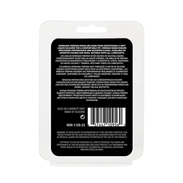Renegade Fireman Cock Ring - Medium Black - Penis Enhancement