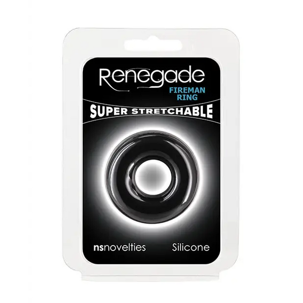 Renegade Fireman Cock Ring - Small Black - Penis Enhancement