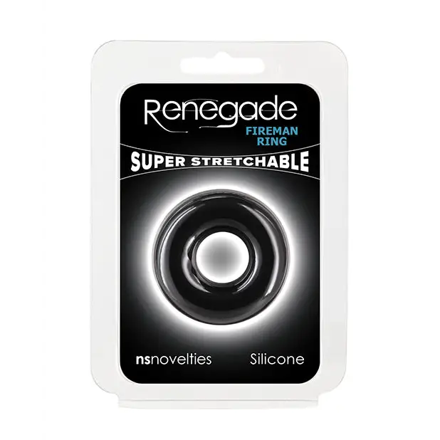 Renegade Fireman Cock Ring - Small Black - Penis Enhancement