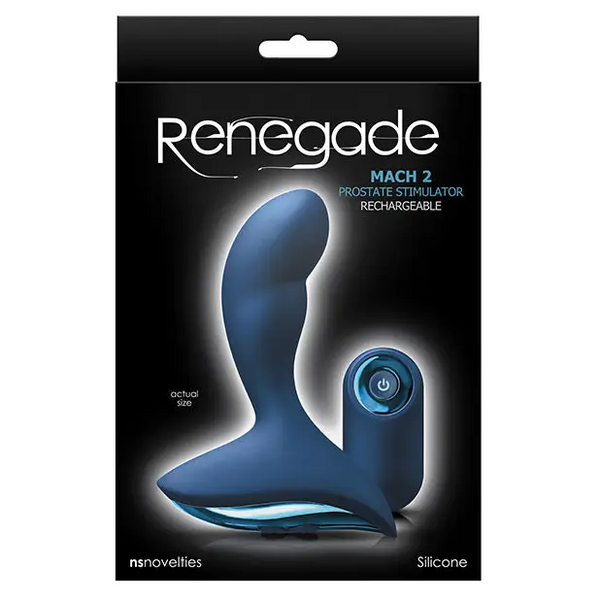 Renegade Mach II w/Remote - Blue - Anal Products