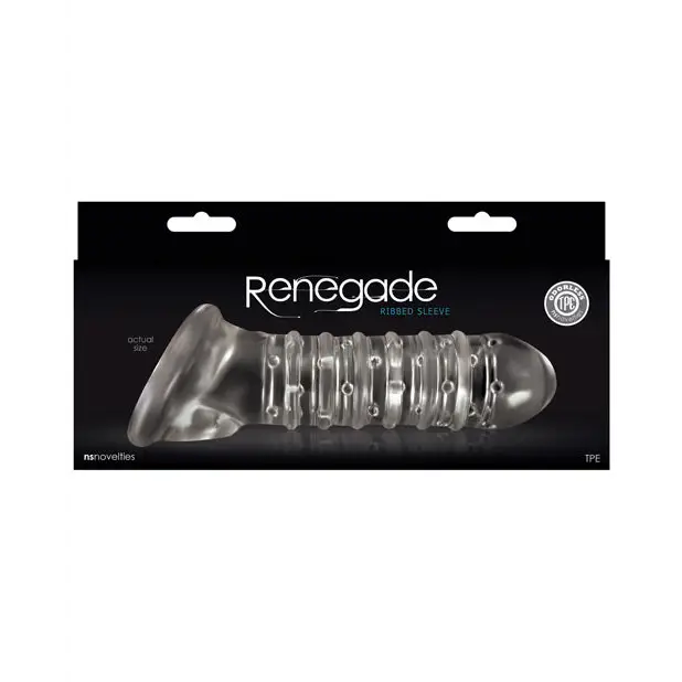 Renegade Ribbed Sleeve - Clear - Penis Enhancement