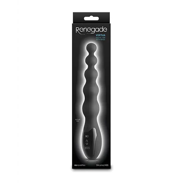 Renegade Virtua Digital Beaded Anal Vibrator - Black - Anal Products