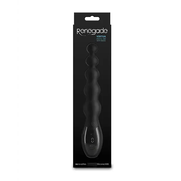 Renegade Virtua Digital Beaded Anal Vibrator - Black - Anal Products