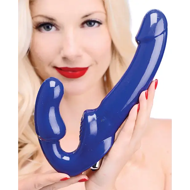 Revolver II Strapless Strap on G-Spot Dildo - Blue - Strap Ons