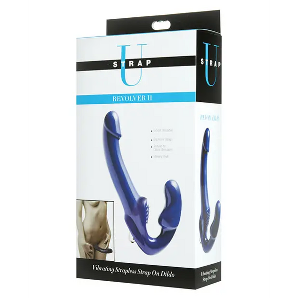 Revolver II Strapless Strap on G-Spot Dildo - Blue - Strap Ons