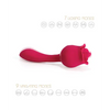 Rhea Clit Licking Tongue Rose Vibrator & G Spot Massager - Red - Stimulators