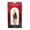 Rhinestone Crop Top w/High Waist Panty Black O/S - Lingerie - Packaged