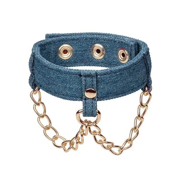 Ride ’Em Premium Denim Collection Ankle Cuffs - Bondage Blindfolds & Restraints