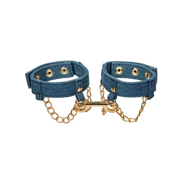 Ride ’Em Premium Denim Collection Ankle Cuffs - Bondage Blindfolds & Restraints