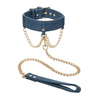 Ride ’Em Premium Denim Collection Collar w/Leash - Bondage Blindfolds & Restraints