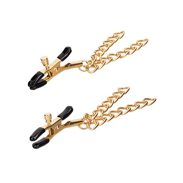 Ride ’Em Premium Denim Collection Nipple Clamps - Bondage Blindfolds & Restraints