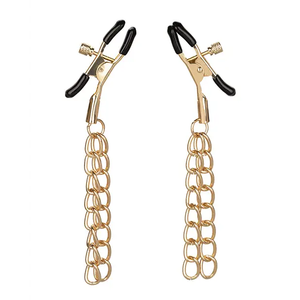Ride ’Em Premium Denim Collection Nipple Clamps - Bondage Blindfolds & Restraints