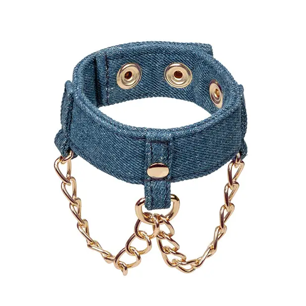 Ride ’Em Premium Denim Collection Wrist Cuffs - Bondage Blindfolds & Restraints