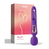 Riley Vibrating Massage Wand & G-Spot Tapping Stimulator - Purple - Stimulators