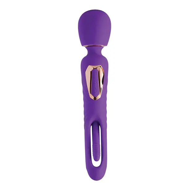 Riley Vibrating Massage Wand & G-Spot Tapping Stimulator - Purple - Stimulators