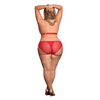 Risqué Business Cupless Bra & Crotchless Panty Red QN - Lingerie - Plus/Queen - Packaged