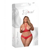 Risqué Business Cupless Bra & Crotchless Panty Red QN - Lingerie - Plus/Queen - Packaged