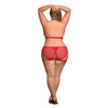 Risqué Business Cupless Bra & Crotchless Panty Red QN - Lingerie - Plus/Queen - Packaged