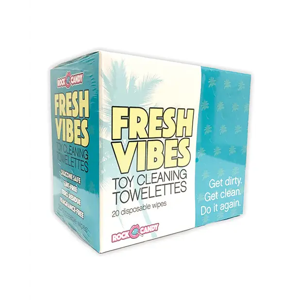 Rock Candy Fresh Vibes Toy Cleaning Towelettes - Box of 20 - Toy Cleaners