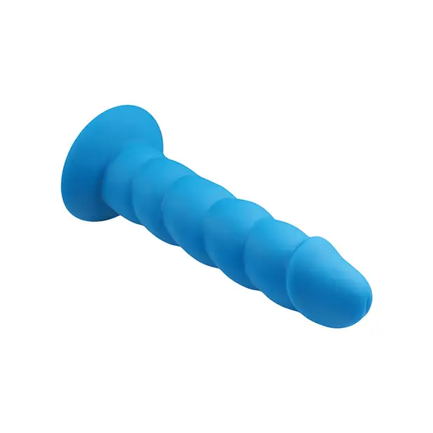 Rock Candy Suga Daddy 7’’ Silicone Dildo - Blue - Dongs & Dildos