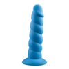 Rock Candy Suga Daddy 7’’ Silicone Dildo - Blue - Dongs & Dildos