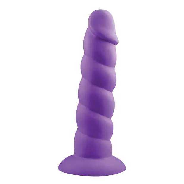 Rock Candy Suga Daddy 7’’ Silicone Dildo - Purple - Dongs & Dildos