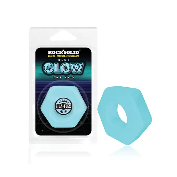 Rock Solid Glow in the Dark The Cog Ring, Blue