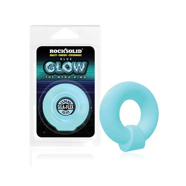 Rock Solid Glow in the Dark Mega Ring, Blue