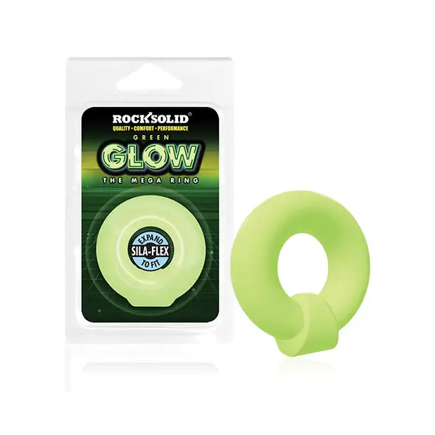 Rock Solid Glow in the Dark Mega Ring, Green