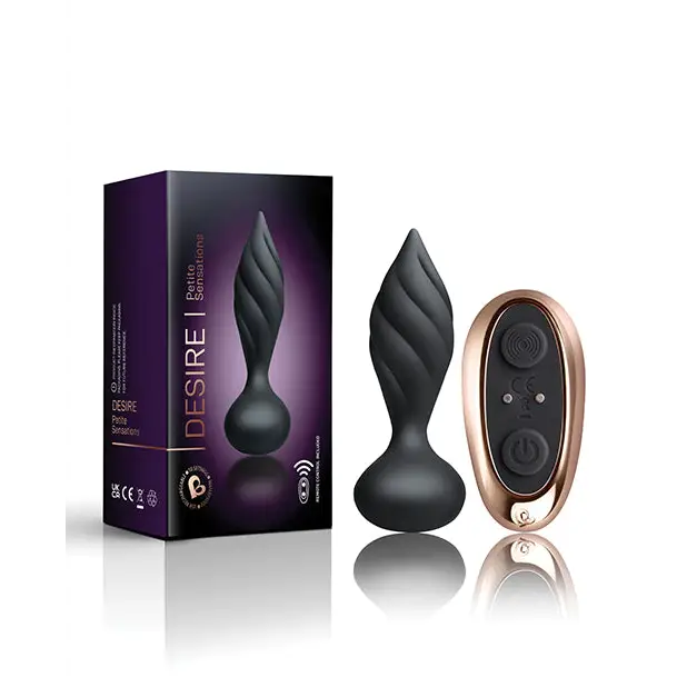 Rocks Off Petite Sensations Desire Plug w/Remote, Black