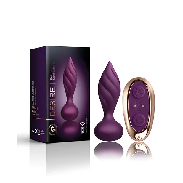 Rocks Off Petite Sensations Desire Plug w/Remote, Purple