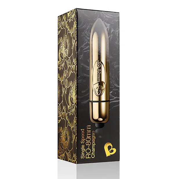 Rocks Off RO-80 Single Speed Bullet, Champagne Gold