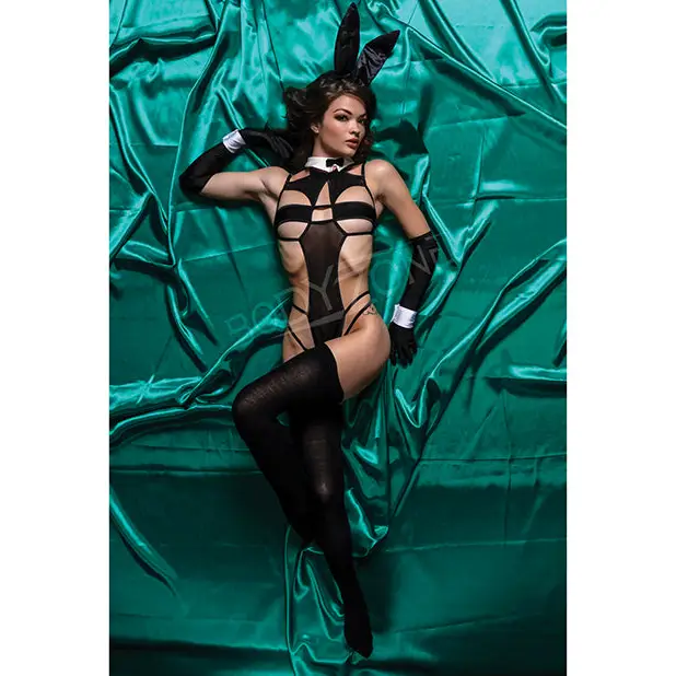 Role Play BZ Bunny 6 pc Set Black S/M - Costumes